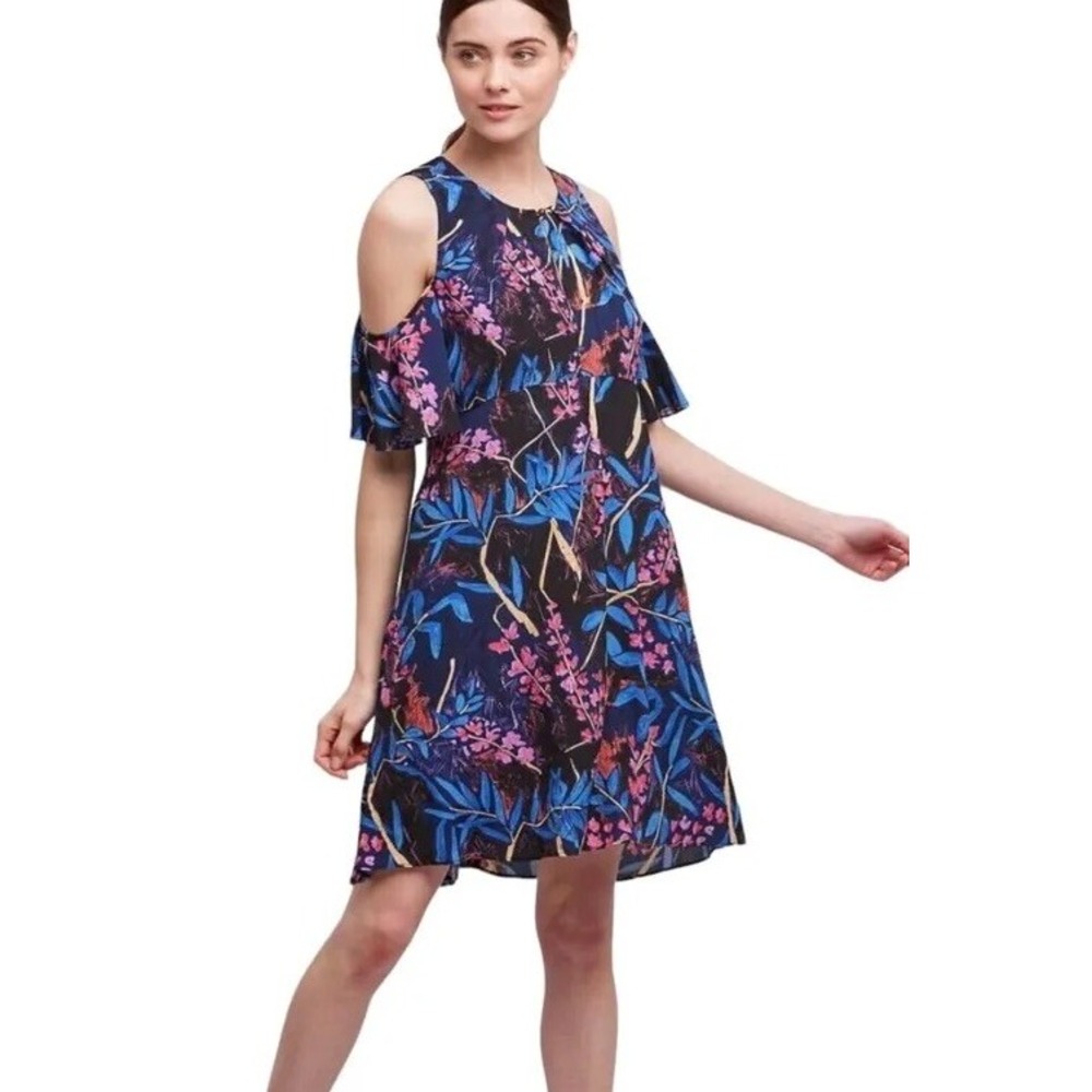Anthropologie Maeve Elia Dress‎ size 10 Y2K Colorful Floral Fairy Whimsical - Picture 2 of 15